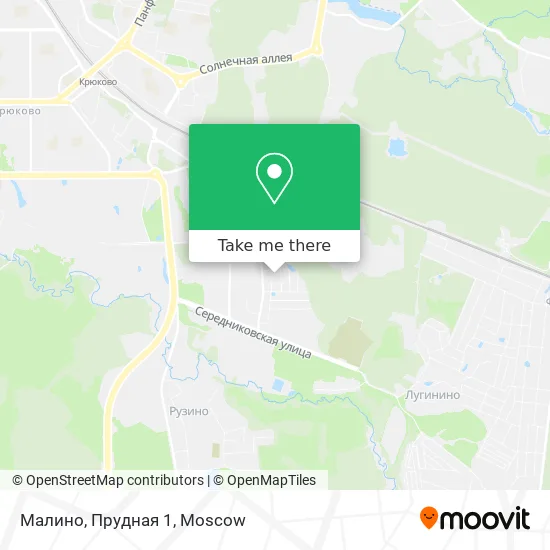 Малино, Прудная 1 map