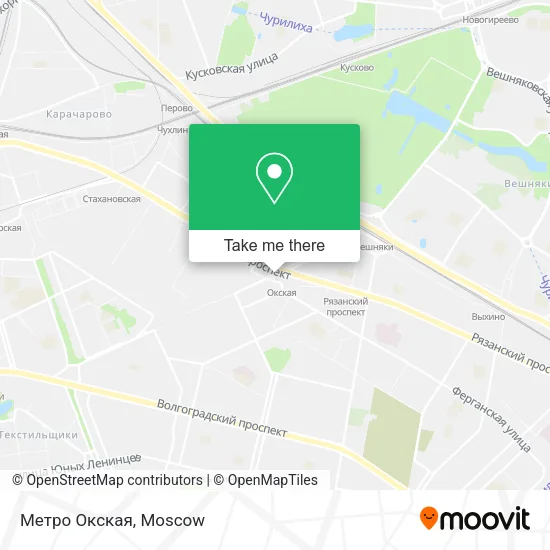 Метро Окская map