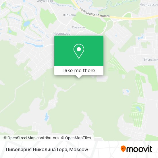 Пивоварня Николина Гора map