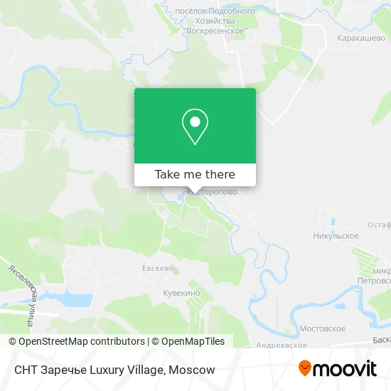 СНТ Заречье Luxury Village map