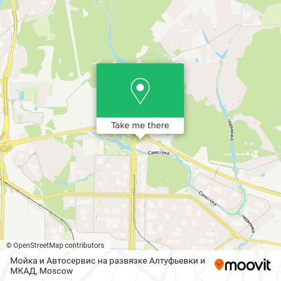 Мойка и Автосервис на развязке Алтуфьевки и МКАД map