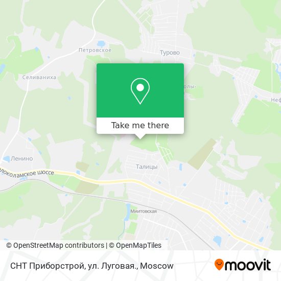 СНТ Приборстрой, ул. Луговая. map