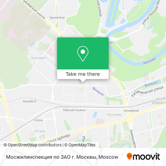 Мосжилинспекция по ЗАО г. Москвы map