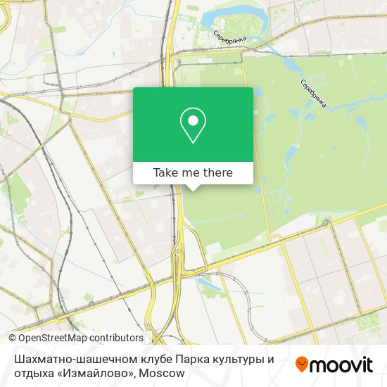 Шахматно-шашечном клубе Парка культуры и отдыха «Измайлово» map