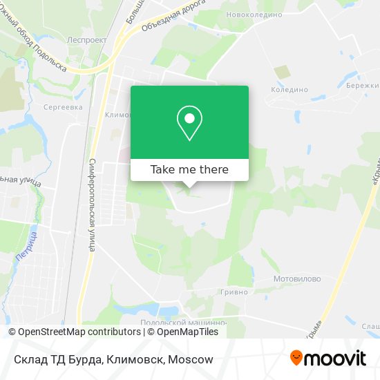 Склад ТД Бурда, Климовск map