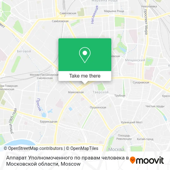 Аппарат Уполномоченного по правам человека в Московской области map