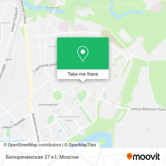 Белореченская 37 к1 map