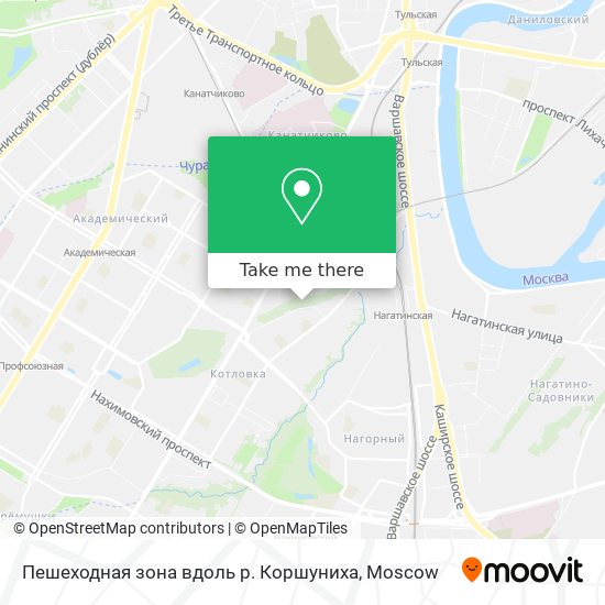 Пешеходная зона вдоль р. Коршуниха map