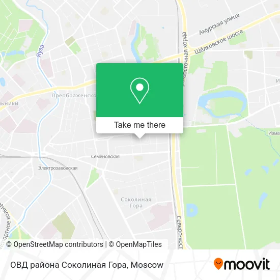 ОВД района Соколиная Гора map