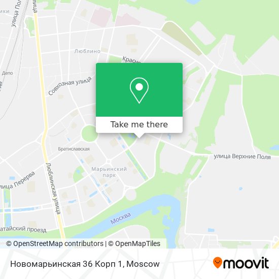 Новомарьинская 36 Корп 1 map