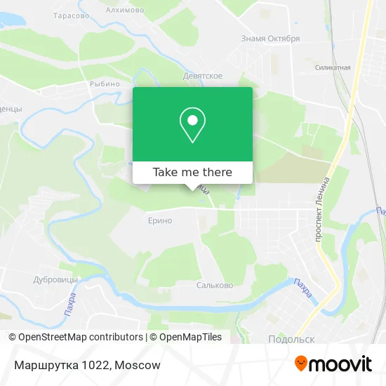 Маршрутка 1022 map