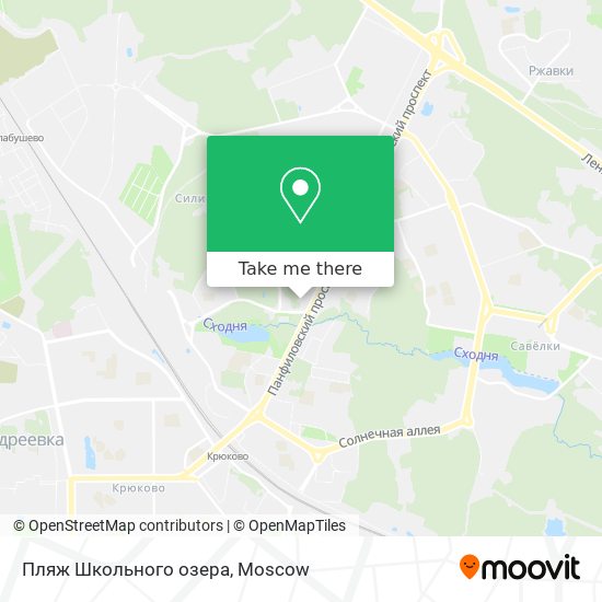 Пляж Школьного озера map