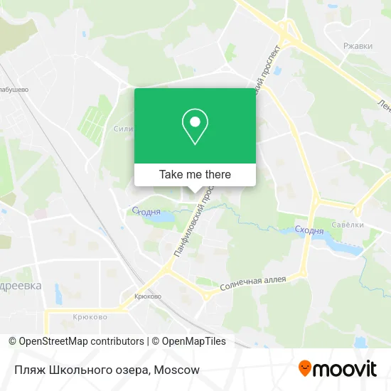 Пляж Школьного озера map