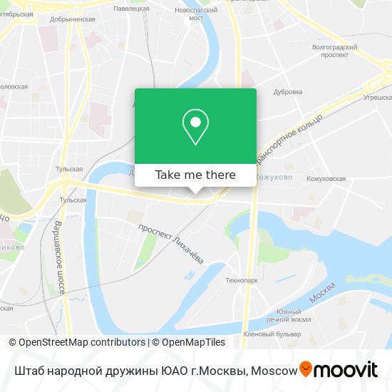 Штаб народной дружины ЮАО г.Москвы map