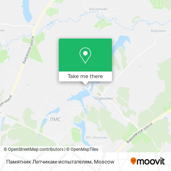 Памятник Летчикам-испытателям map
