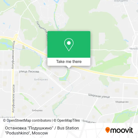 Остановка "Подушкино" / Bus Station "Podushkino" map