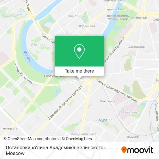 Остановка «Улица Академика Зелинского» map
