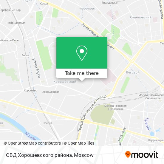 ОВД Хорошевского района map