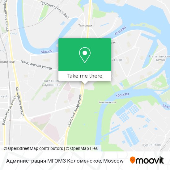 Администрация МГОМЗ Коломенское map