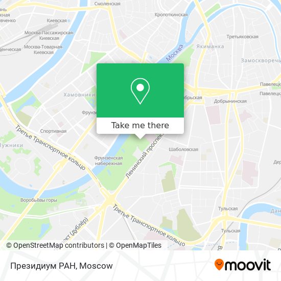 Президиум РАН map