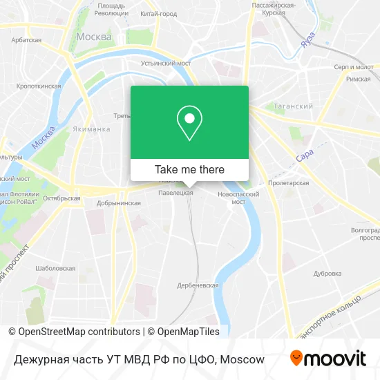Дежурная часть УТ МВД РФ по ЦФО map