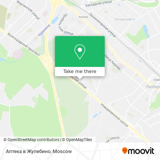 Аптека в Жулебино map