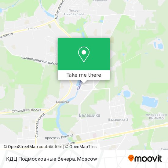 КДЦ Подмосковные Вечера map