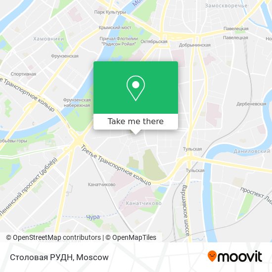 Столовая РУДН map