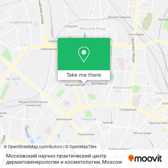 Московский научно-практический центр дерматовенерологии и косметологии map