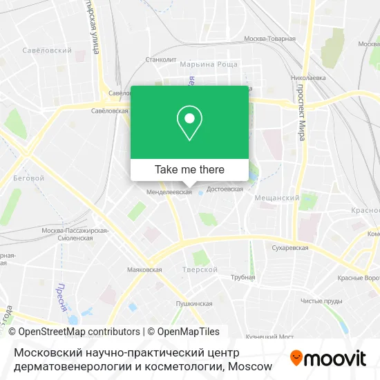 Московский научно-практический центр дерматовенерологии и косметологии map