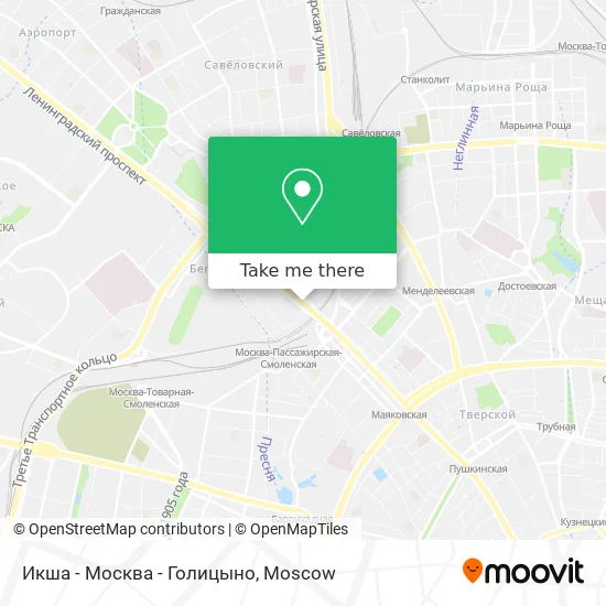 Икша - Москва - Голицыно map