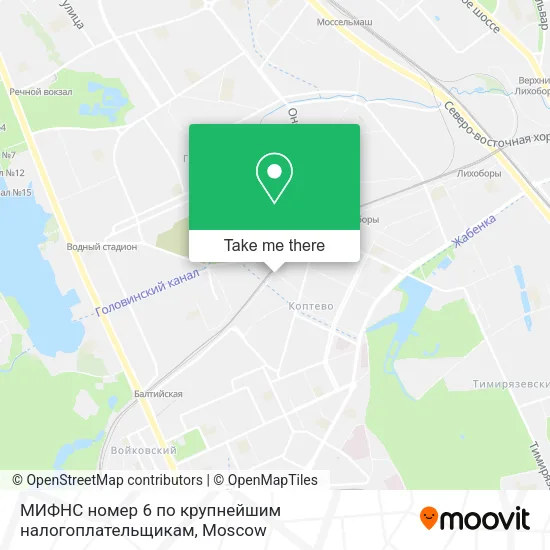 МИФНС номер 6 по крупнейшим налогоплательщикам map