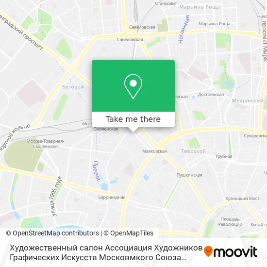 Художественный салон Ассоциация Художников Графических Искусств Московмкого Союза Художников map