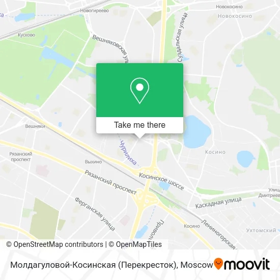 Молдагуловой-Косинская (Перекресток) map