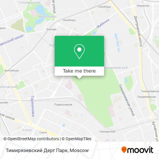 Тимирязевский Дерт Парк map