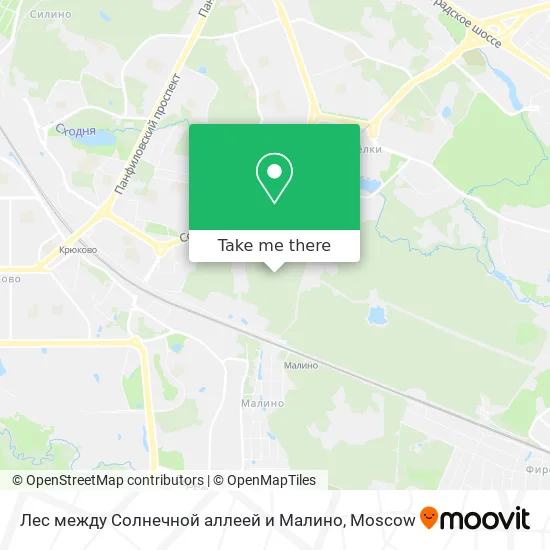 Лес между Солнечной аллеей и Малино map