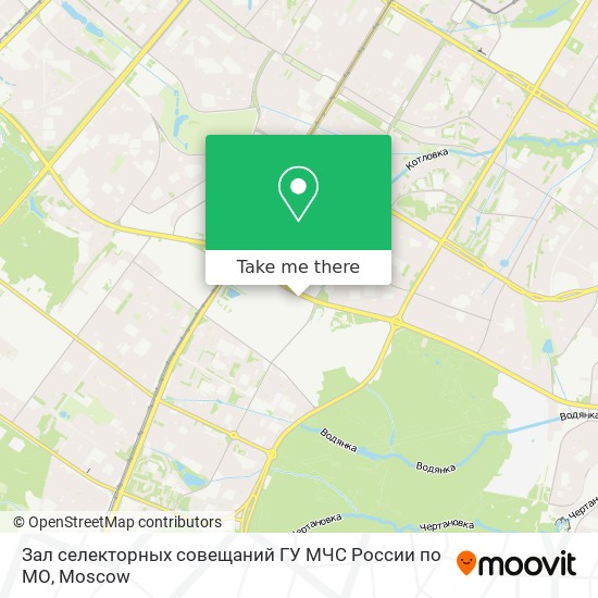 Зал селекторных совещаний ГУ МЧС России по МО map