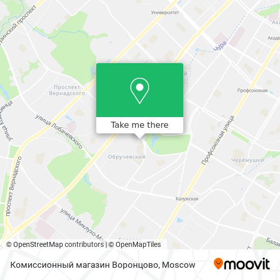 Комиссионный магазин Воронцово map