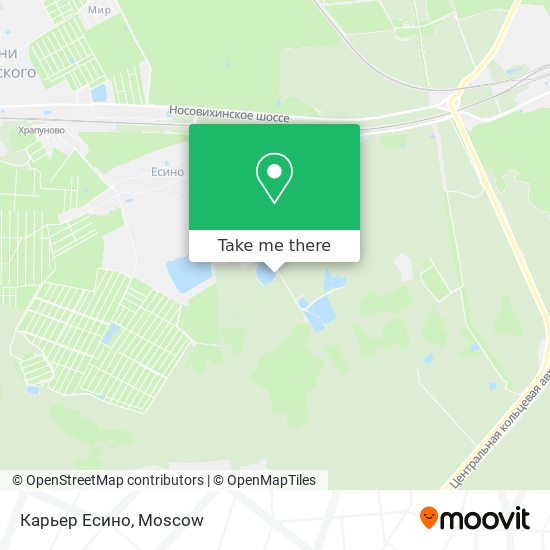 Карьер Есино map