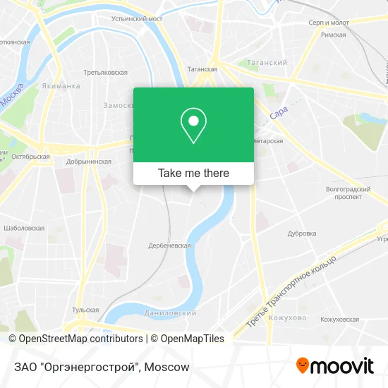 ЗАО "Оргэнергострой" map