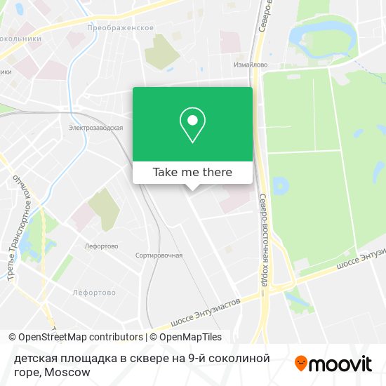 детская площадка в сквере на 9-й соколиной горе map