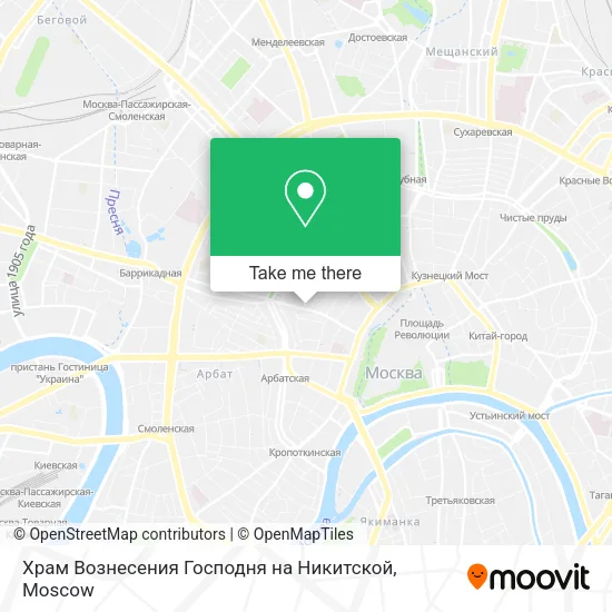 Храм Вознесения Господня на Никитской map