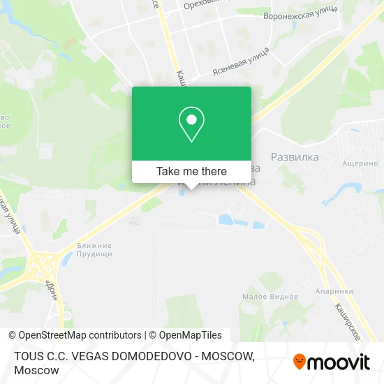 TOUS C.C. VEGAS DOMODEDOVO - MOSCOW map