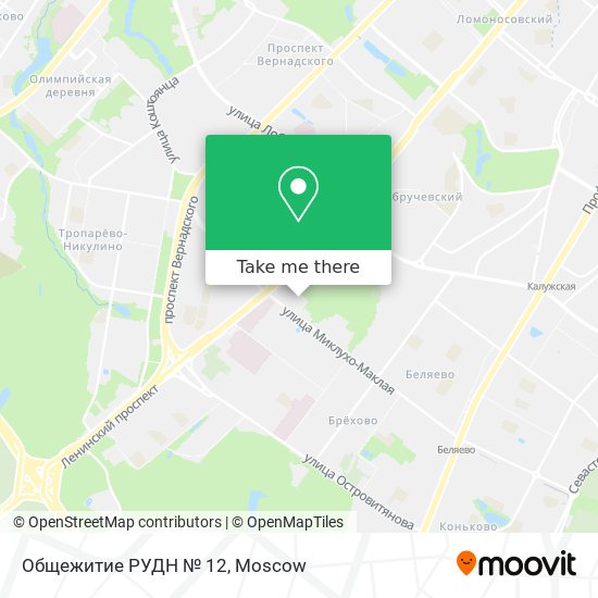Общежитие РУДН № 12 map
