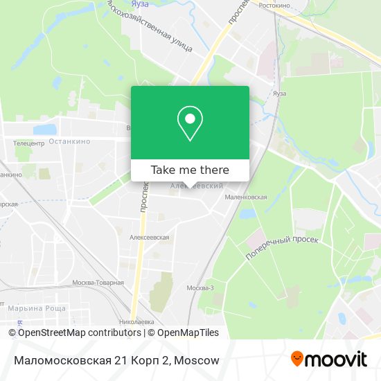 Маломосковская 21 Корп 2 map