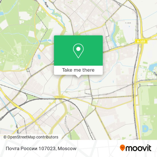 Почта России 107023 map