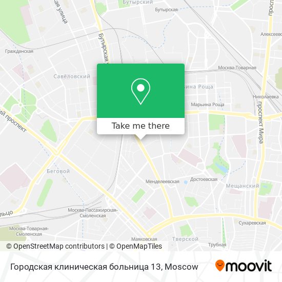 Городская клиническая больница 13 map