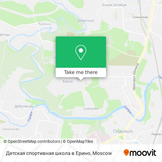 Детская спортивная школа в Ерино map