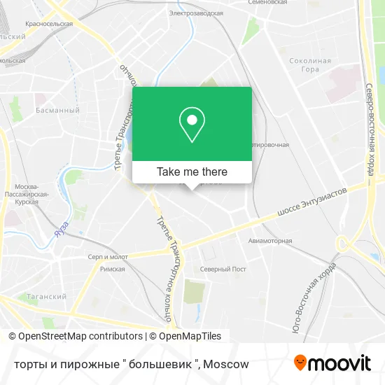 торты и пирожные " большевик " map