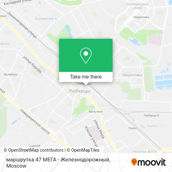 маршрутка 47 МЕГА - Железнодорожный map
